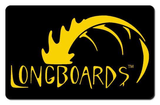 Longboards logo over black background